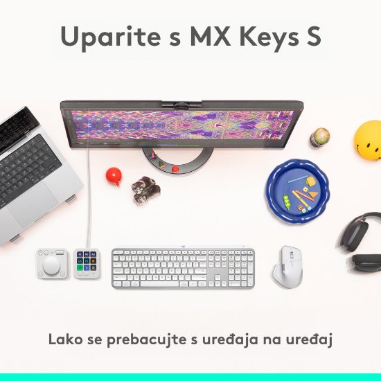 Miška LOGITECH MX Master 4, optična, brezžična, BT, bela