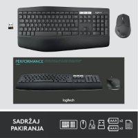 Tipkovnica + miška LOGITECH MK850 Wireless Desktop, brezžična, črna, Unifying receiver USB