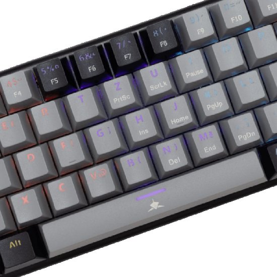 Tipkovnica WHITE SHARK GK-002712V2 Wakizashi-2, RGB, rdeči switch, mehanska, UK/HR, črno-siva