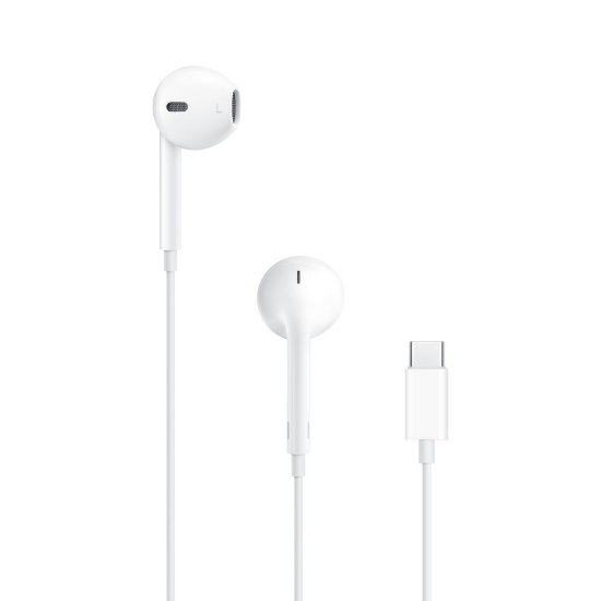 slušalke APPLE Earpods, in-ear, USB-C, bele