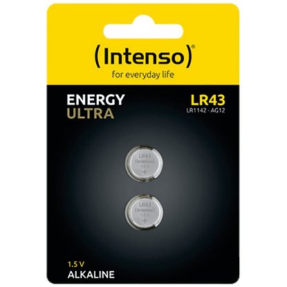 Baterije INTENSO LR43, alkalne, 1.5 V, 85 mAh, 2 kosa