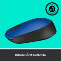Miška LOGITECH M171, optična, brezžična, modra