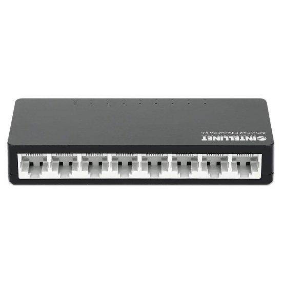 Stikalo INTELLINET 561730, 10/100 Mbps, 8-portno, plastično, kabel Cat5e 1m