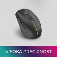 OCTIO Style M310WBT, RGB optična brezžična miška, Bluetooth, 1600?DPI, črna