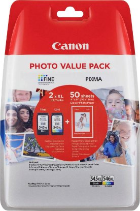 Komplet črnil CANON PG-545XL / CL-546XL + FOTO PAPIR GP-501