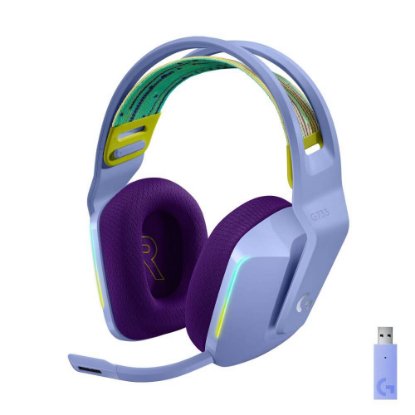 slušalke LOGITECH Gaming G733 Lightspeed, RGB, brezžične, lilac