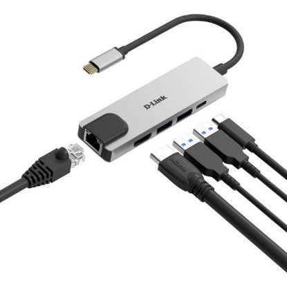 Priklopna postaja D-LINK DUB-M520, USB-C na 2x USB 3.1, HDMI, G-LAN, za  prenosni računalnik
