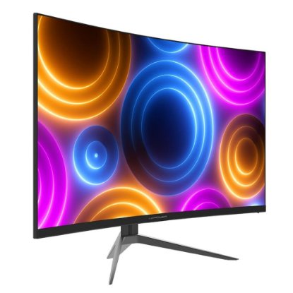 Gaming monitor 27" LC POWER LC-M27QC, QHD, VA, 180Hz, 1ms, 300cd/m2, FreeSync, ukrivljen, črni