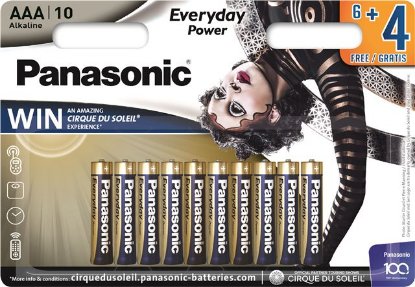 Baterije PANASONIC LR03EPS/10BW, Alkalne, AAA, 6+4