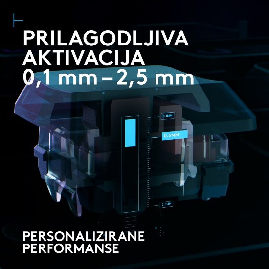 Tipkovnica LOGITECH Gaming G515 Rapid TKL, RGB, mehanska, US Layout, USB, črna
