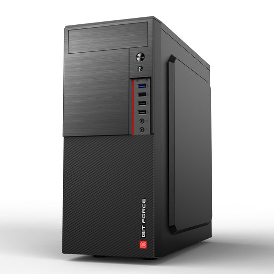 Ohišje BIT FORCE BLADE BS-4, MIDI, ATX, črno, bez napajalnika