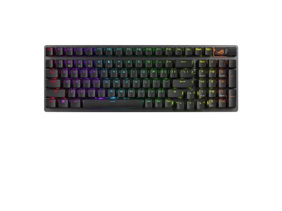 Tipkovnica ASUS ROG Strix Scope II 96 Wireless, RGB, mehanička, US Layout, brezžična, USB, BT, črna