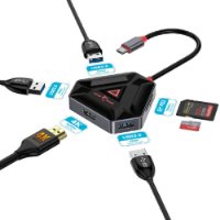 USB HUB WHITE SHARK HEXAGON, USB-C na 3x USB 3.0, 1x HDMI, 1x microSD utor