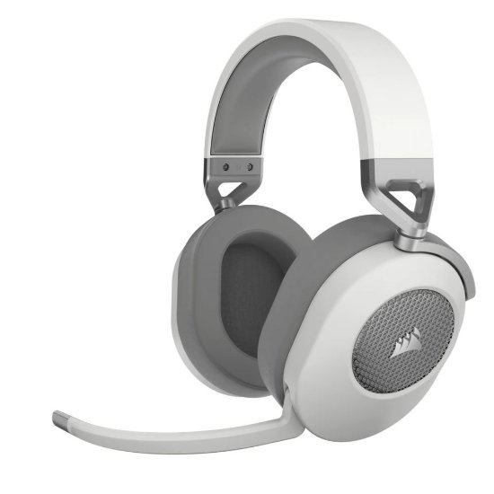 slušalke CORSAIR HS65 Wireless, brezžične, mikrofon, bele