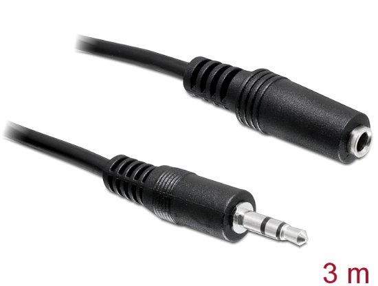 Kabel DELOCK, audio, 3.5mm (M) na 3.5mm (Ž), produžni, 3m