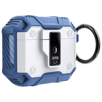 Ovitek za slušalke BELINE AirPods Click Cover, za APPLE AirPods 4, modro-beli