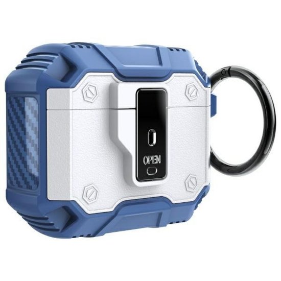 Ovitek za slušalke BELINE AirPods Click Cover, za APPLE AirPods 4, modro-beli