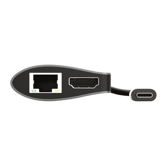 Postaja za priklop TRUST Dalyx, 7 v 1, USB-C na 2x USB 3.1, USB-C, HDMI, G-LAN, čitalec kartic, za prenosnik