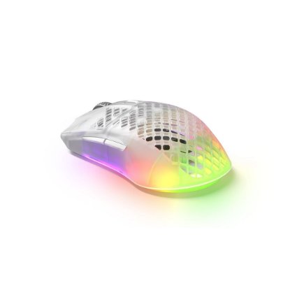 Miška STEELSERIES Aerox 3 Wireless, optična, brezžična, RGB, 18000 CPI, bela, USB
