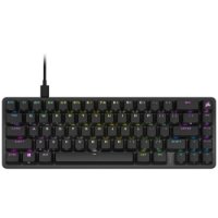 Tipkovnica CORSAIR K65 Pro Mini RGB, optičko-mehanička, Corsair OPX, US Layout, USB, črna