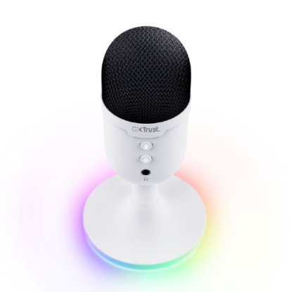 Mikrofon TRUST GXT 234 Yunix, RGB, USB i 3.5mm, beli