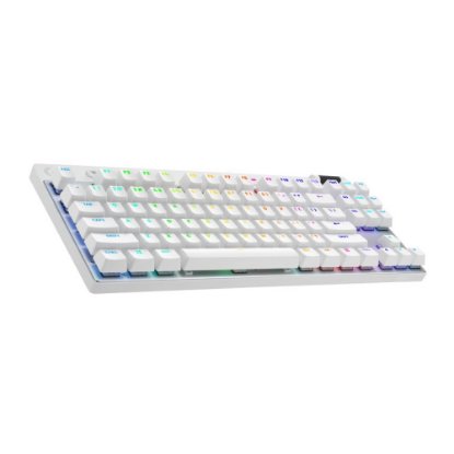 Tipkovnica LOGITECH G Pro X TKL LIGHTSPEED, mehanička, brezžična, RGB, bela