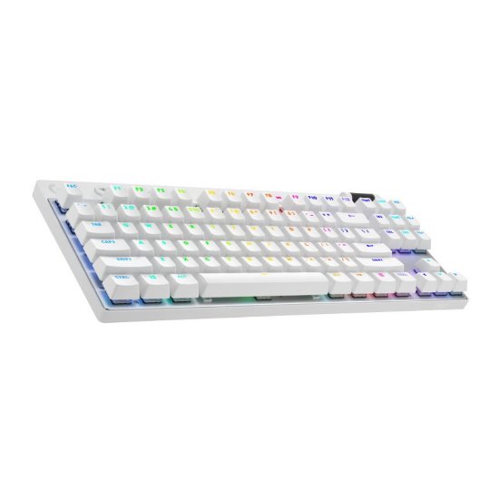 Tipkovnica LOGITECH G Pro X TKL LIGHTSPEED, mehanička, brezžična, RGB, bela