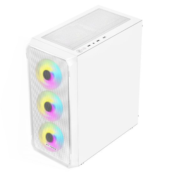 Ohišje BIT FORCE SWAN ARGB-4, MIDI, ATX, RGB, belo, window, bez napajalnika