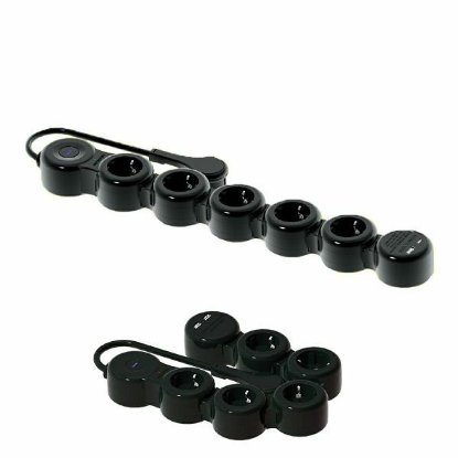 Prenaponska zaščita MAXPOWER HS-DK GS05KUCS, 5 vtičnica + USB-A + USB-C, 1.5m, črna