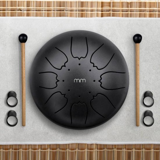 Boben MIKAMAX Tongue Steel Drum, kovinski, črn