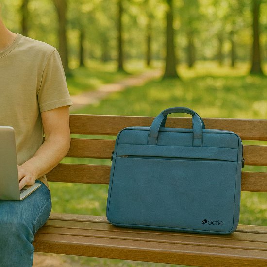 Torbica za prenosni računalnik OCTIO Ascend, 15,6", modra