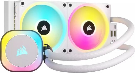 Vodno hlajenje CORSAIR iCUE Link H100i White RGB AIO, CW-9061005-WW, za Intel in AMD