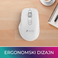 OCTIO Style M270WBT – Optična brezžična miška, Bluetooth, 1600?DPI, bela