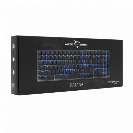 Tipkovnica WHITE SHARK ESL-K2 Katana, RGB, mehanička, US Layout, USB, črna