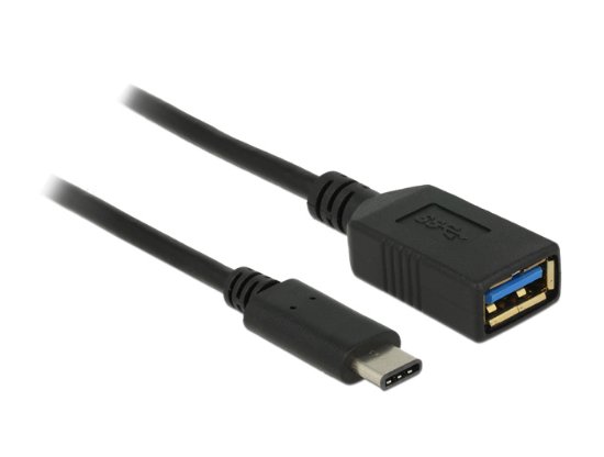 Adapter DELOCK, USB 3.1-C gen1 (M) na USB 3.1-A gen1 (F), 0.15 m