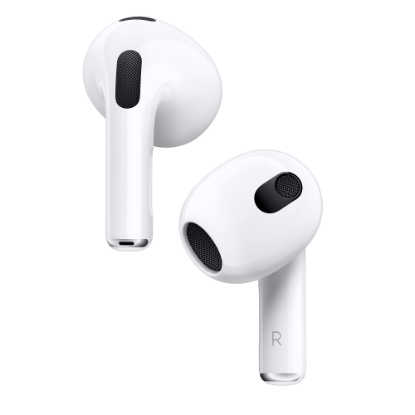 APPLE AirPods (3. generacija) slušalke, z ohišjem za polnjenje, in-ear, mikrofon, bele