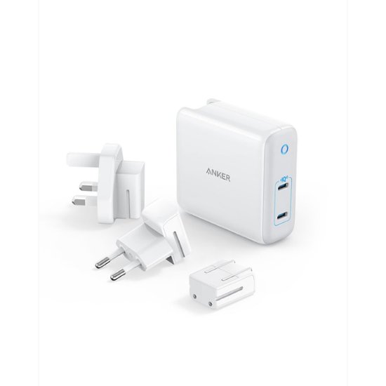 Polnilec ANKER PowerPort III A2629H21, 60W, 2xUSB-C, s adapterom za EU, UK i US, beli
