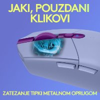 Miška LOGITECH Gaming G305 Lightspeed, bežični, optički, 12000dpi, lilac, USB