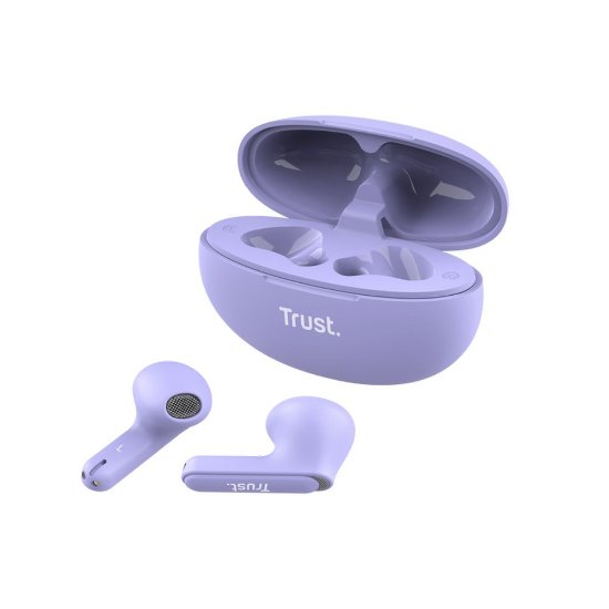 slušalke TRUST Yavi Earbuds, in-ear, ENC, brezžične, vijolične