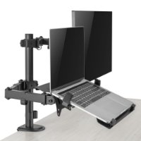 Stalak za monitor in prenosnik SBOX LCD-LM01-2, stolni, do 32", za 1 monitor, črn