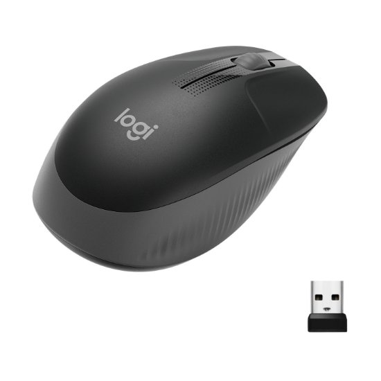 Miška LOGITECH M190, optična, brezžična, 1000dpi, črna