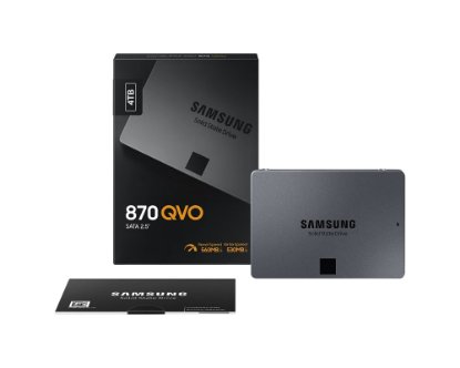 SSD 4TB SAMSUNG 870 QVO Basic, MZ-77Q4T0BW, SATA 3, 2.5", 560/530 MB/s