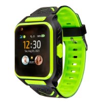 Otroška pametna ura MYKI 4 – 4G video klici, sledenje lokaciji, vodoodporna, črno-zelena