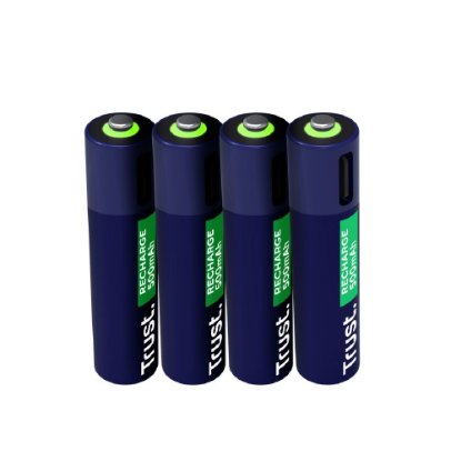 Baterije TRUST AAA, polnilne, USB-C, 4 kosi