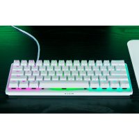 Tipkovnica RAZER Huntsman V3 Pro Mini White Edition, Analog Switch, RGB, US Layout, USB, bela