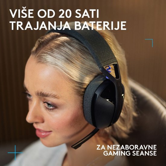 Slušalke LOGITECH Gaming G321, brezžične, BT, USB, črne