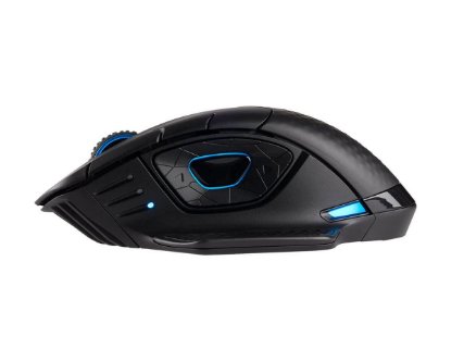 Miška CORSAIR Dark Core RGB PRO, optična, 18000 dpi, brezžična, črna, USB