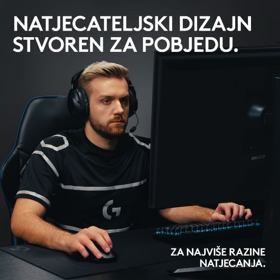 Tipkovnica LOGITECH G Pro X TKL LIGHTSPEED, mehanička, brezžična, RGB, črna