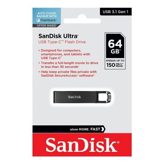 USB ključek-C FLASH DRIVE 64 GB, SANDISK Ultra SDCZ460-064G-G46, črni
