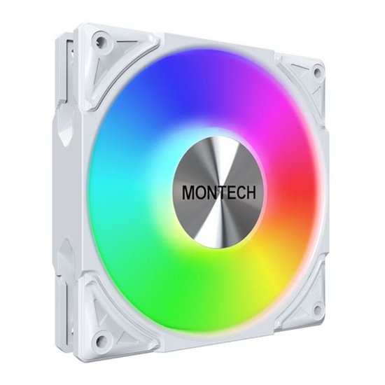 Ventilator MONTECH Metal Pro 12 ARGB, PWM, 120mm, 2200 okr/min, RGB, beli